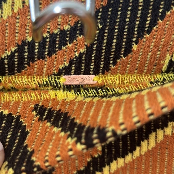 FREE PEOPLE Easy Tiger Striped Knit Stretch Midi Skirt - Picture 5 of 8